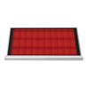 STIER Schubladeneinteilung Kleinteilekästen BLH 28 mm Innenmaß 800x450 mm 30 KTK 75x150 mm