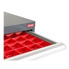 STIER Schubladeneinteilung Kleinteilekästen BLH 100 mm Innenmaß 800x450 mm 40 KTK 75x75 mm