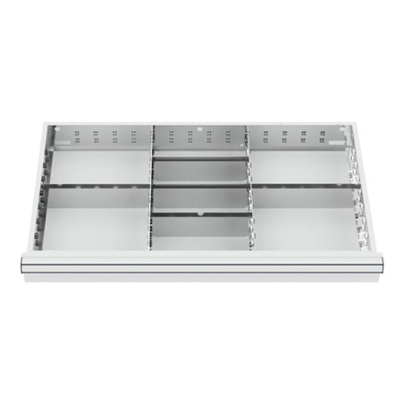 STIER Schubladeneinteilung Metalleinteilung BLH 100/125 mm Innenmaß 800x450 mm 8 Fächer