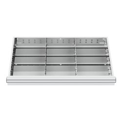 STIER Schubladeneinteilung Metalleinteilung BLH 200-300 mm Innenmaß 800x450 mm 12 Fächer 6 x TW 275