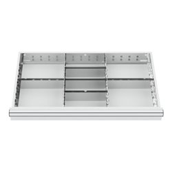 STIER Schubladeneinteilung Metalleinteilung BLH 200-300 mm Innenmaß 800x450 mm 8 Fächer