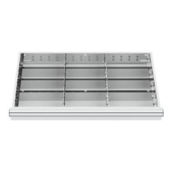 STIER Schubladeneinteilung Metalleinteilung BLH 100/125 mm Innenmaß 800x450 mm 12 Fächer 6 x TW 275