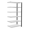 Schulte Anbauregal Schraubsystem MULTIplus150, 6 Fachböden, beidseitig nutzbar, Tiefe 600 mm, Aussteifung durch Längenriegel, mi