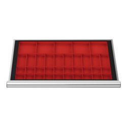 STIER Schubladeneinteilung Kleinteilekästen BLH 100 mm Innenmaß 800x450 mm 5 KTK 150x150 mm