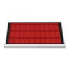 STIER Schubladeneinteilung Kleinteilekästen BLH 100 mm Innenmaß 800x450 mm 30 KTK 75x150 mm