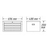 HAZET Aufsatzkoffer 178NK-3 Schubladen flach: 3 x 80 x 527 x 348 mm