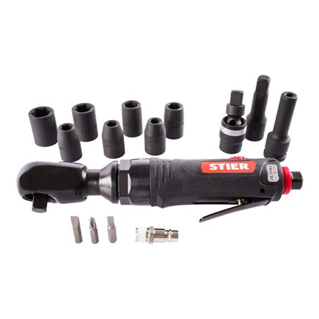 STIER Druckluft-Ratsche-Set 3/8' - 14-teilig