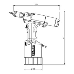 Gesipa Blindnietmuttern-Setzgerät FireFox 2F L - M 10 mit Linksgewinde