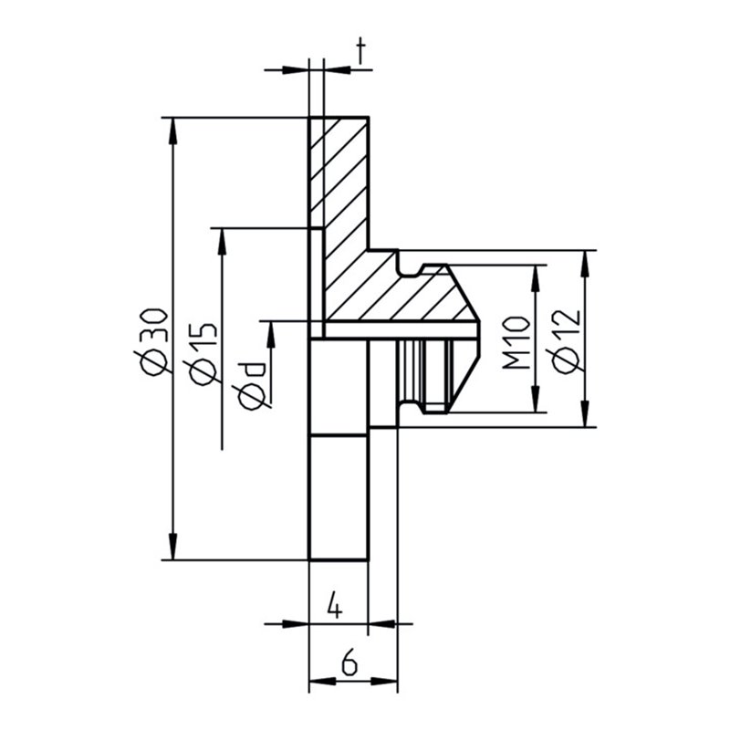 Gesipa Ersatzteil Plattenmundstück 16/36 (für 6-er Alu)