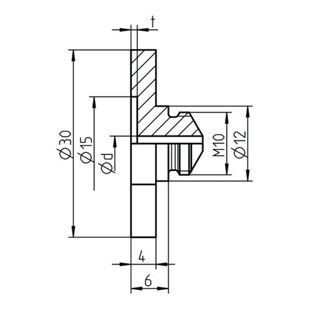 Gesipa Ersatzteil Plattenmundstück 16/36 (für 6-er Alu)