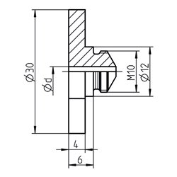 Gesipa Ersatzteil Plattenmundstück P 16/29 (ohne Aussparung) für Senkkopf