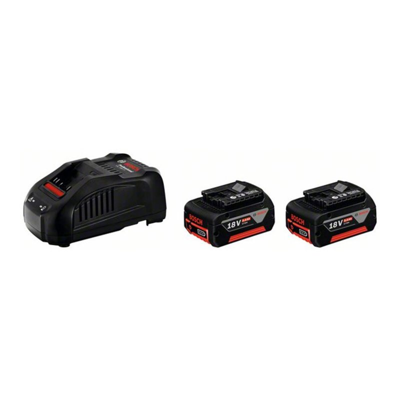 Bosch Akku Starter-Set: 2 x GBA 18 Volt 5,0 Ah und GAL 1880 CV