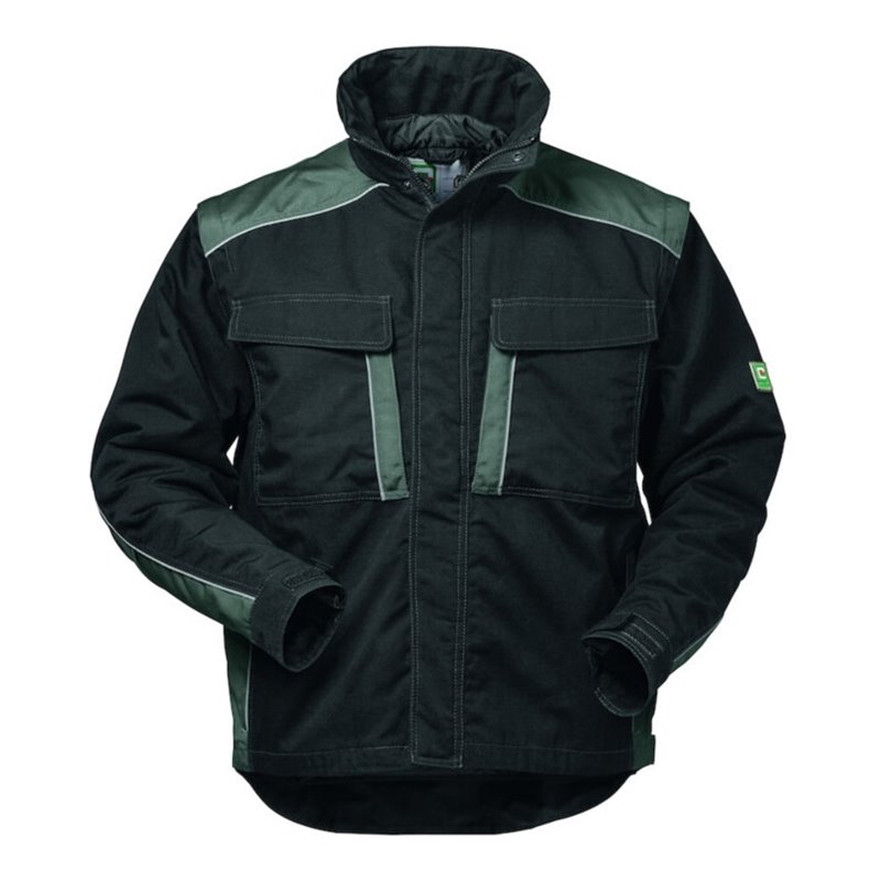 Canvas Outdoorjacke 2 in 1 Basel Gr.L schwarz/grau FELDTMANN