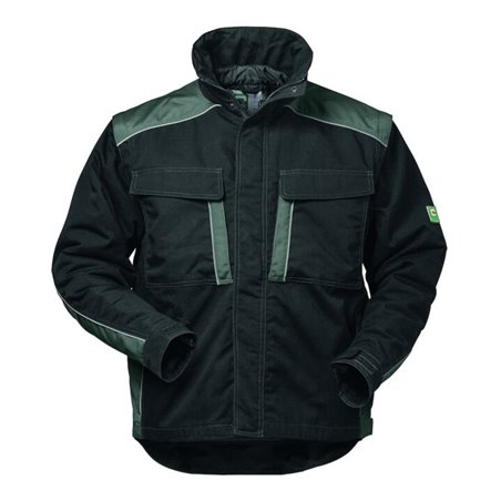 Canvas Outdoorjacke 2 in 1 Basel Gr.L schwarz/grau FELDTMANN