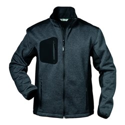 Strick-Fleecejacke Innsbruck Gr.XL dunkelgrau/schwarz