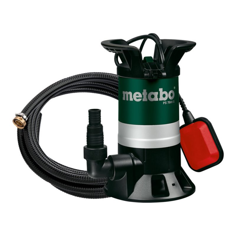 Metabo Set Schmutzwasser-Tauchpumpe PS 7500 S mit Ablauf-Garnitur mit Armaturen (7m) Karton