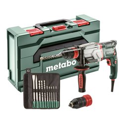 Metabo Multihammer UHE 2660-2 Quick Set mit SDS-plus-Bohrer-/Meißelsatz (10-tlg.) metaBOX 145 L