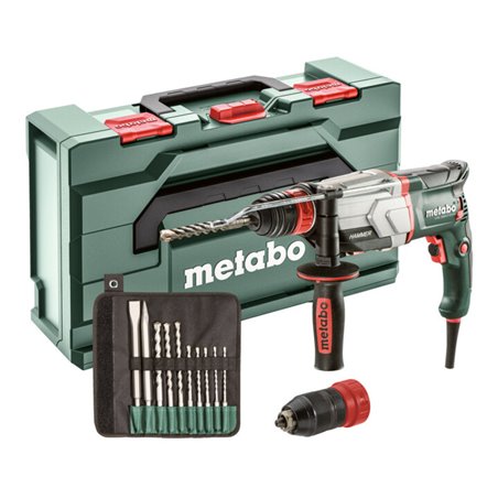 Metabo Multihammer UHE 2660-2 Quick Set mit SDS-plus-Bohrer-/Meißelsatz (10-tlg.) metaBOX 145 L