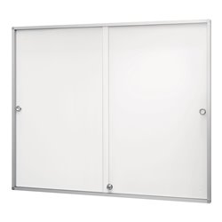 Magnetoplan Schaukasten de luxe mit Schiebetüren für den Innenbereich, 898 x 938 x 30 mm, 3 x 4 A4 30 mm