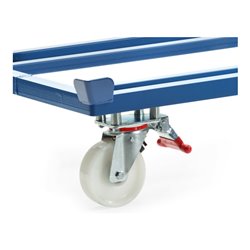 fetra 2 Lenkrollen mit feststehenden Feststeller-Betätigungshebel