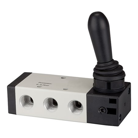 Riegler 5/2-Wegeventil, Handhebelbetätigung, »4H«, rastend, G 3/8