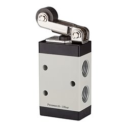 Riegler 3/2-Wegeventil, mechanisch betätigt, »M3«, Rollenhebel, NC, G 1/8