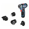 Bosch Akku-Bohrschrauber GSR 12V-15 FC mit 2 x 2,0 Ah-Akku L-BOXX 4 Aufsätze