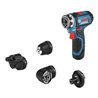 Bosch Akku-Bohrschrauber GSR 12V-15 FC mit 2 x 2,0 Ah-Akku L-BOXX 4 Aufsätze
