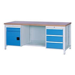 Bedrunka+Hirth Kastenwerkbank 2000/500 mit 4 Schubladen und 1 Flügeltür