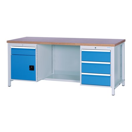 Bedrunka+Hirth Kastenwerkbank 2000/500 mit 4 Schubladen und 1 Flügeltür