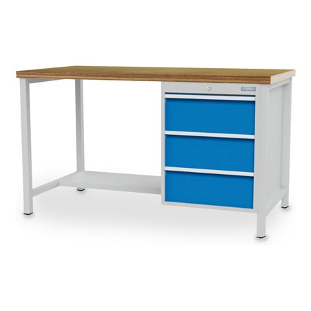 Bedrunka+Hirth Kastenwerkbank 1500 R 18-24 mit 3 Schubladen BxTxH 1500x750x959 mm