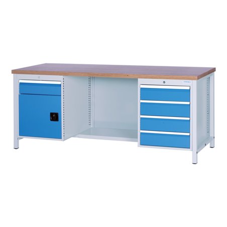 Bedrunka+Hirth Kastenwerkbank 2000 mit 5 Schubladen und 1 Flügeltür