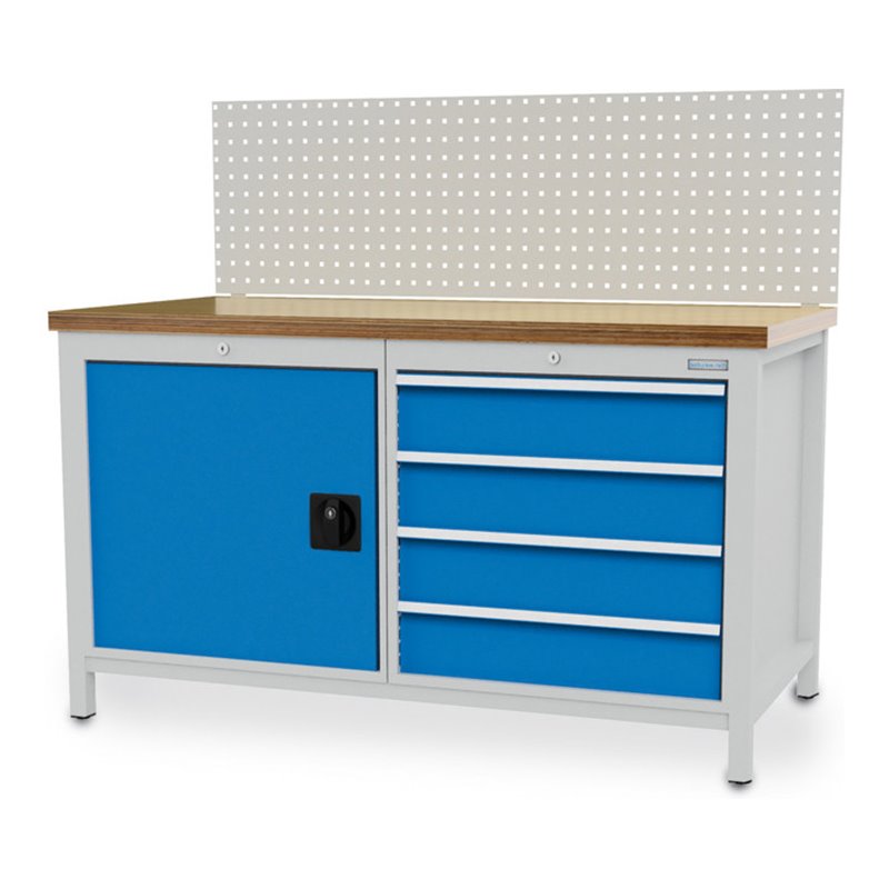 Bedrunka+Hirth Kastenwerkbank 1500 R 24-24 mit 4 Schubladen BxTxH 1500x750x959 mm