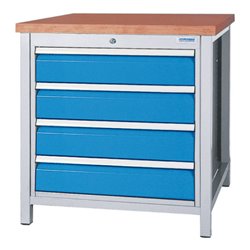 Bedrunka+Hirth Kastenwerkbank mit 1x Gehäuse Serie 700, 4x Schublade Front 150 mm