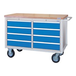 Bedrunka+Hirth Mobile Kastenwerkbank 1200 M mit 8 Schubladen