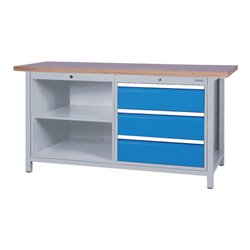 Bedrunka+Hirth Kastenwerkbank, 2x Fächer 300mm, 1xFachboden 300mm