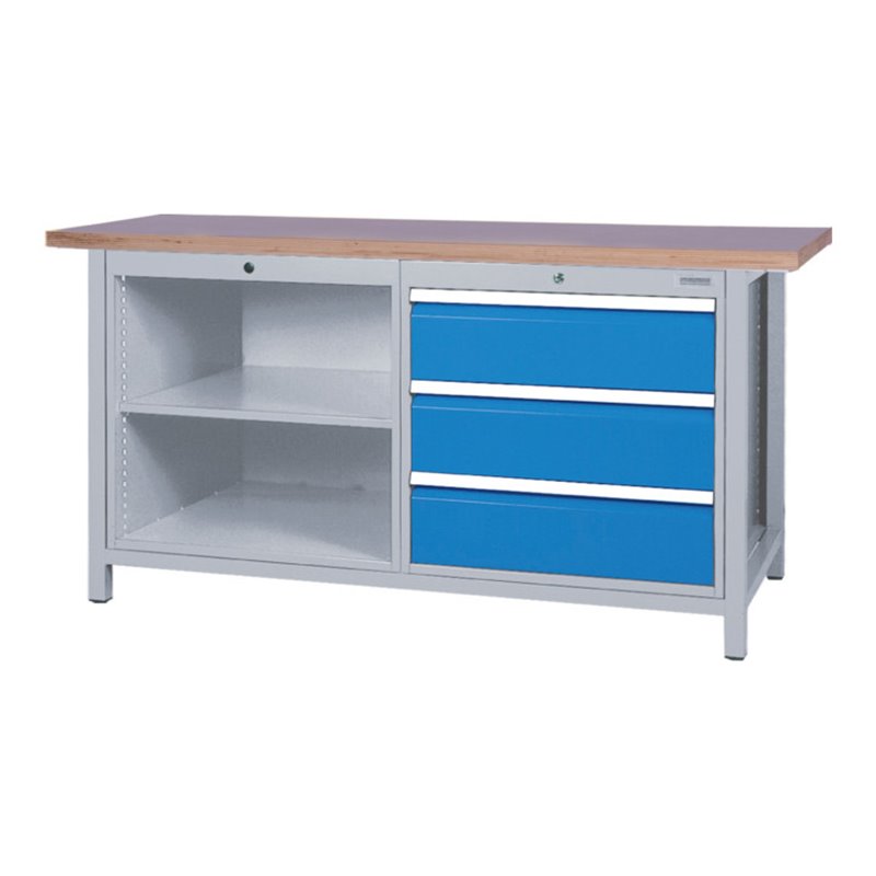 Bedrunka+Hirth Kastenwerkbank, 2x Fächer 300mm, 1xFachboden 300mm