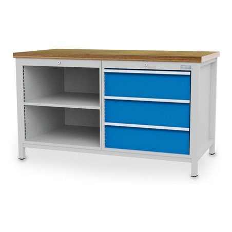 Bedrunka+Hirth Kastenwerkbank R 24-24 mit 3 Schubladen BxTxH 1500x750x959 mm
