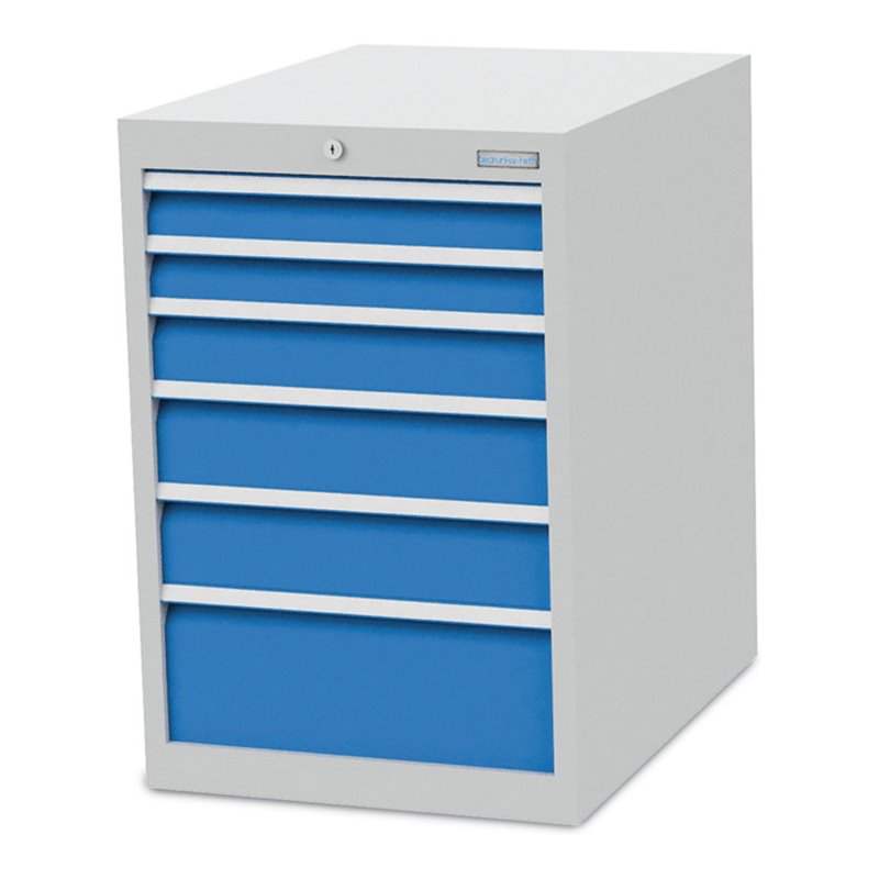 Bedrunka+Hirth Schubladenschrank T736 R 18-24 mit 6 Schubladen 2x75 1x100 2x125 1x200 mm