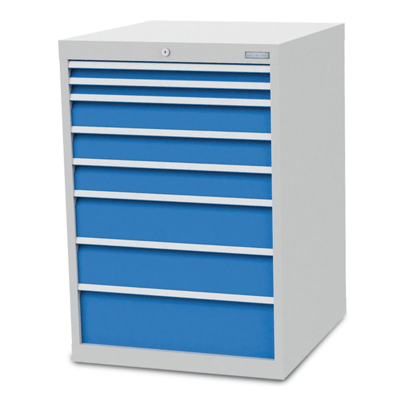 Bedrunka+Hirth Schubladenschrank T736 R 24-24 mit 8 Schubladen 2x50 3x100 2x150 1x200 mm