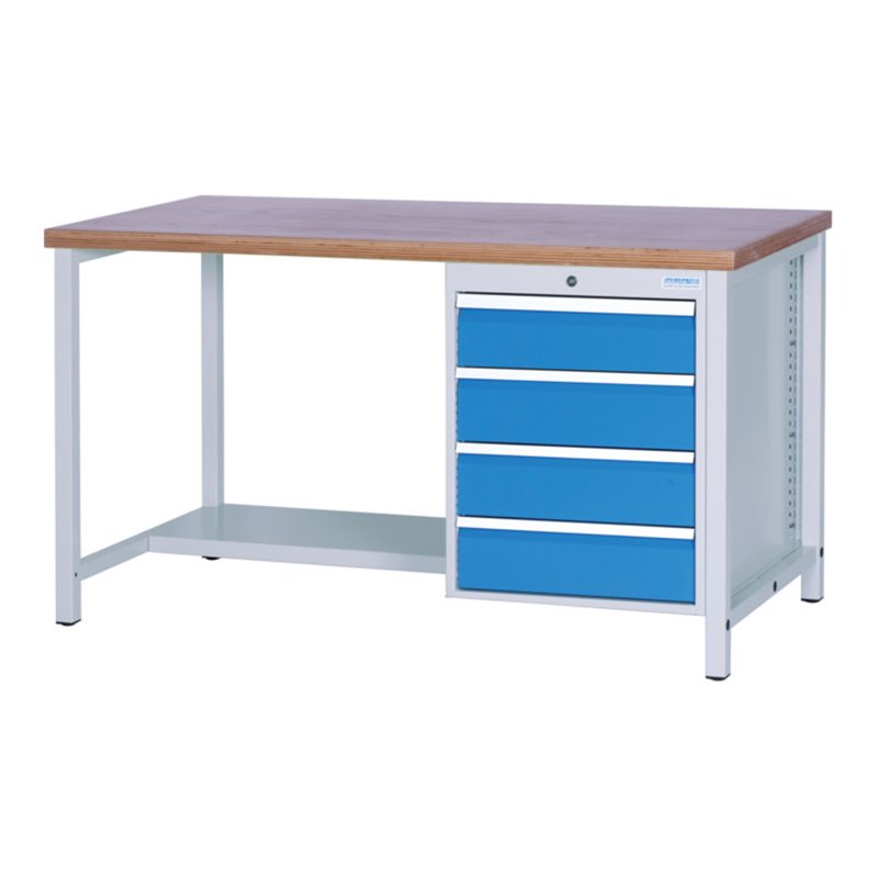 Bedrunka+Hirth Kastenwerkbank 1500 mit 4 Schubladen Blendenhöhe 150