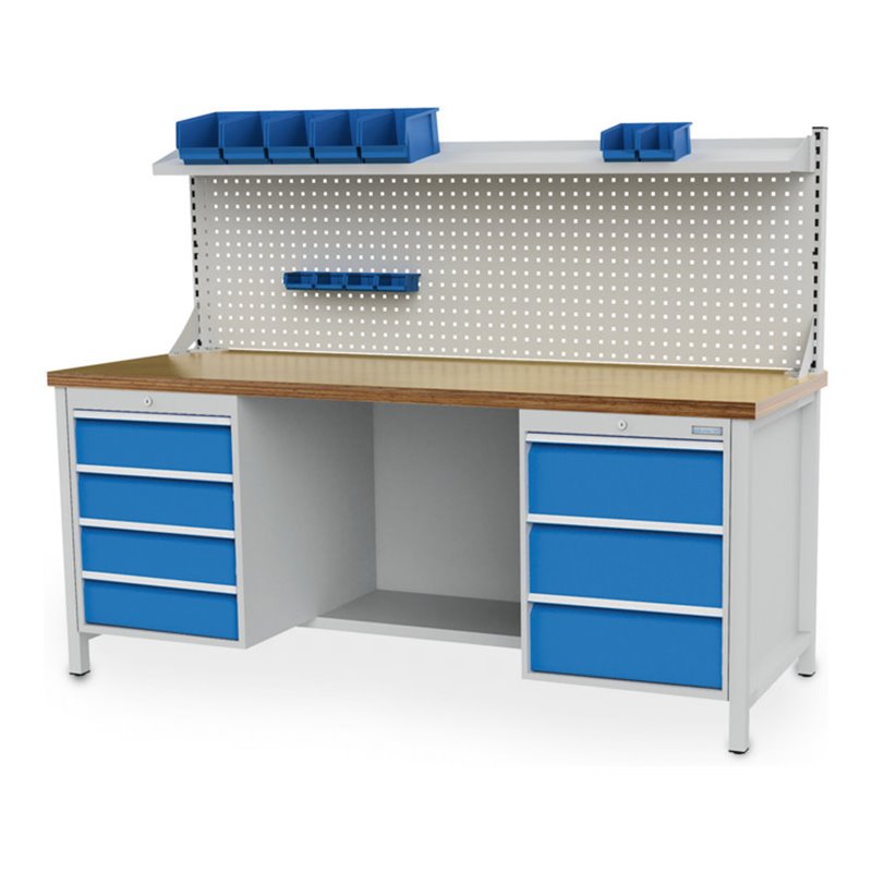 Bedrunka+Hirth Kastenwerkbank R 18-24 mit 7 Schubladen BxTxH 2000x750x959 mm
