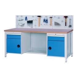 Bedrunka+Hirth Kastenwerkbank 2000/500 mit 2 Schubladen und 2 Flügeltüren