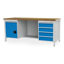 Bedrunka+Hirth Kastenwerkbank R 18-24 mit 5 Schubladen BxTxH 2000x750x959 mm