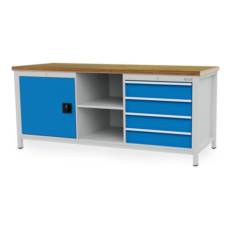 Bedrunka+Hirth Kastenwerkbank R 24-24 mit 4 Schubladen BxTxH 2000x750x959 mm