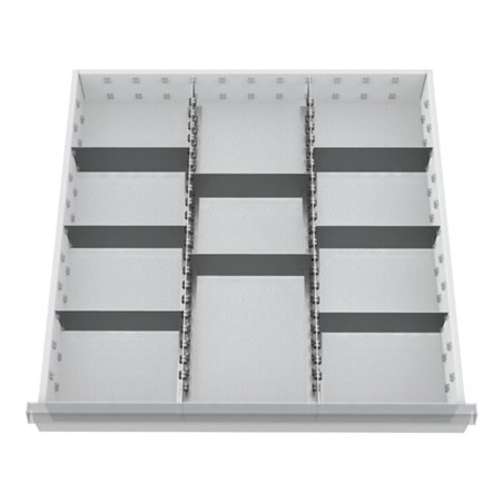 Bedrunka+Hirth Schubladeneinsatz Serie 700 Mittelfachschienen mit Trennwänden für 150 mm 1,6 kg