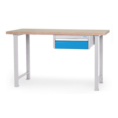 Bedrunka+Hirth Reihenwerkbank mit Hängeschubladenblock und 1 Schublade, BxTxH 1500x750x859 mm