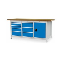 Bedrunka+Hirth Kastenwerkbank Serie 2000/500 mit 8 Schubladen BxTxH 2000x750x959 mm