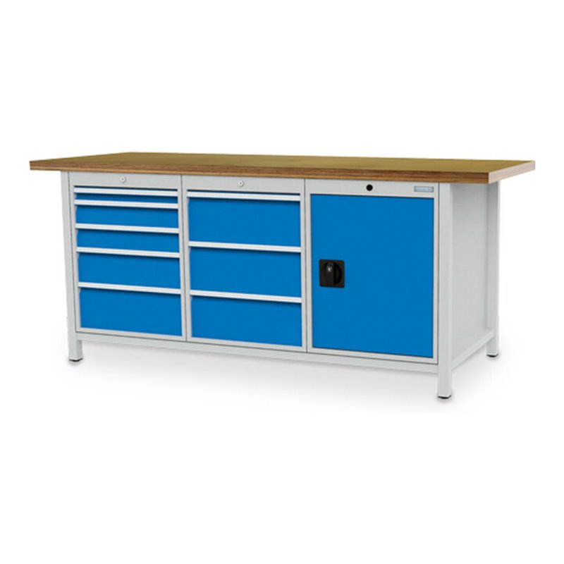 Bedrunka+Hirth Kastenwerkbank Serie 2000/500 mit 8 Schubladen BxTxH 2000x750x859 mm