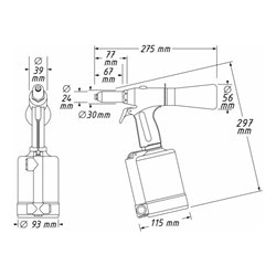 HAZET Blindniet-Pistole 9037N-2